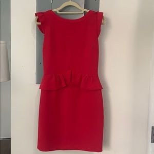 Red Sandro Resonance peplum mini dress !
